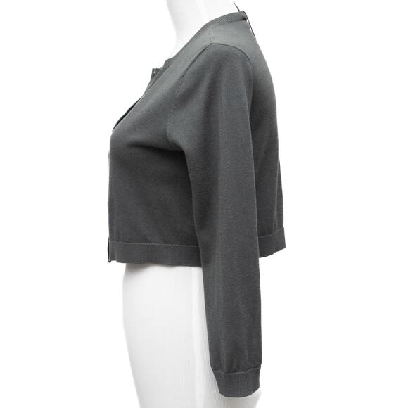 Weekend Max Mara Charcoal Silk Blend Shrug Cardigan Gray Size XS - Picture 2 of 8